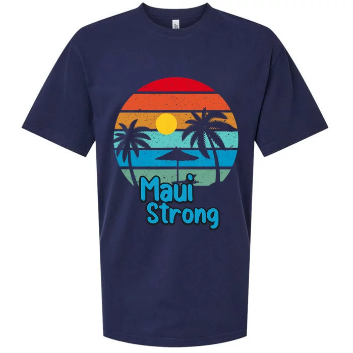 Pray For Maui Hawaii Strong Vintage Design Sueded Cloud Jersey T-Shirt