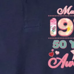 Pink Floral Made In 1973 50 Years Of Being Awesome Birthday Softstyle Adult Sport Polo