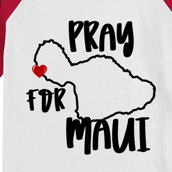 Pray For Maui Hawaii Strong Maui Wildfire Support Men Women Kids Colorblock Raglan Jersey