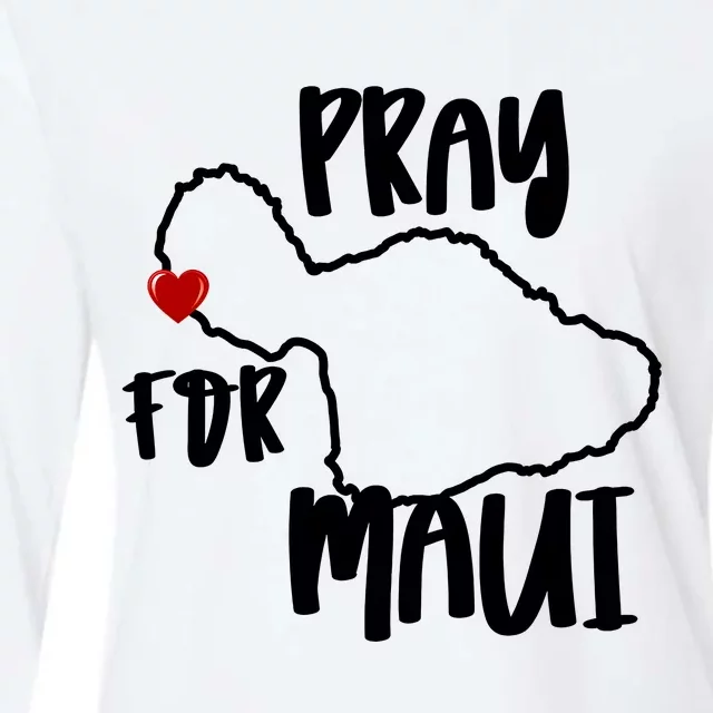 Pray For Maui Hawaii Strong Maui Wildfire Support Men Women Womens Cotton Relaxed Long Sleeve T-Shirt