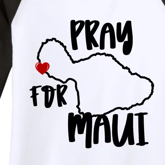 Pray For Maui Hawaii Strong Maui Wildfire Support Men Women Women's Tri-Blend 3/4-Sleeve Raglan Shirt