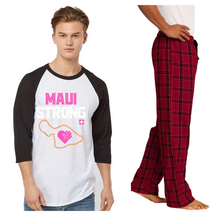 Pray For Maui Hawaii Strong Raglan Sleeve Pajama Set