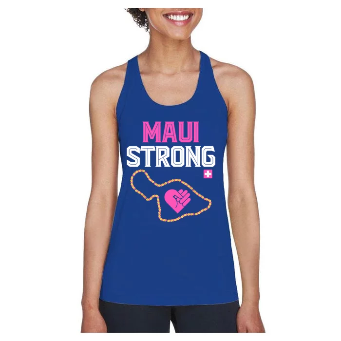 Pray For Maui Hawaii Strong Women's Racerback Tank