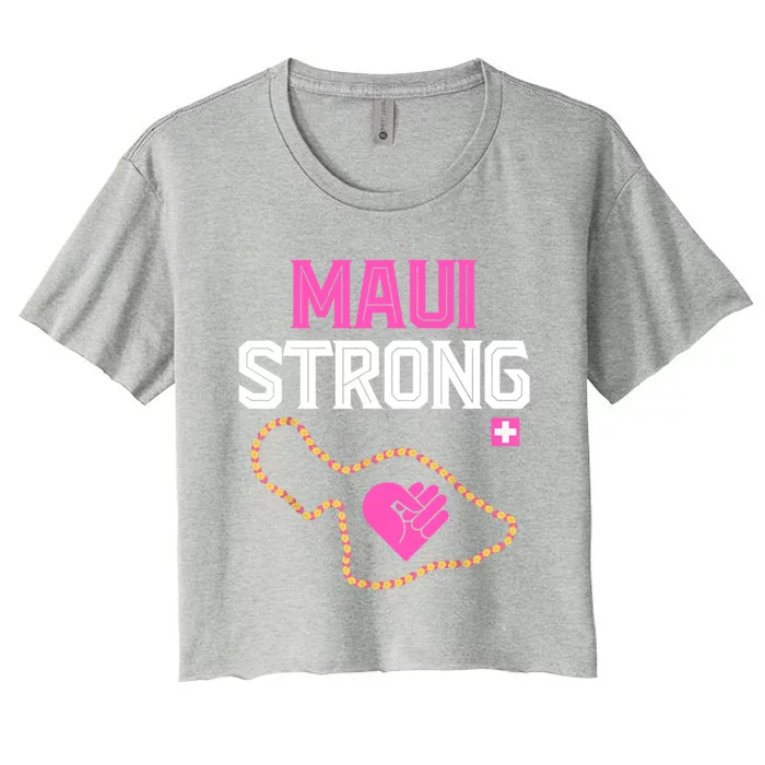 Pray For Maui Hawaii Strong Women's Crop Top Tee