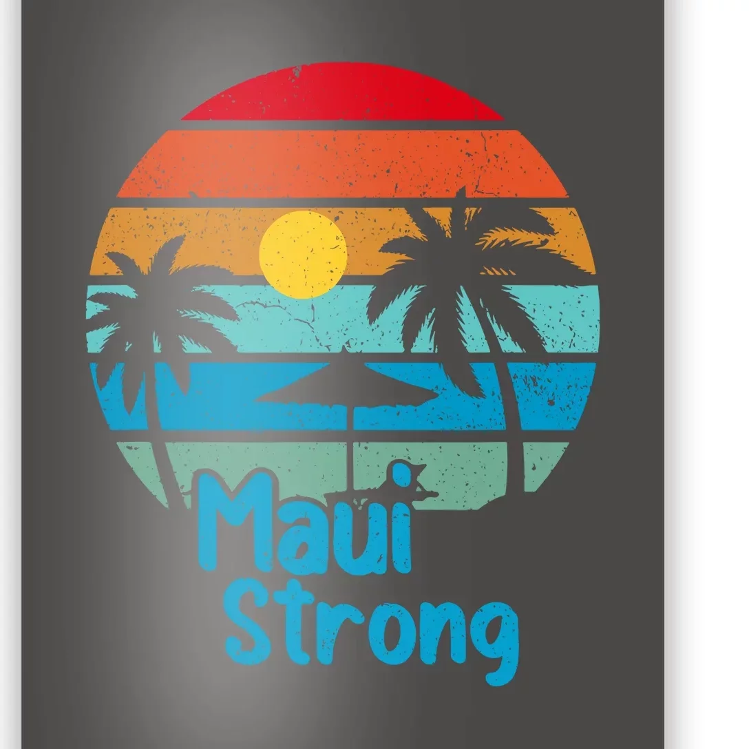 Pray For Maui Hawaii Strong Retro Gift Hawaii Relief Poster