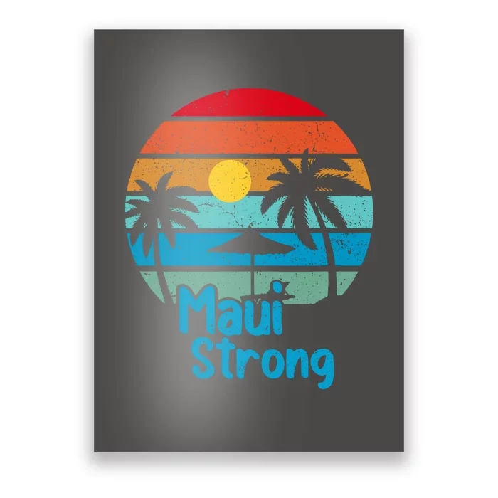 Pray For Maui Hawaii Strong Retro Gift Hawaii Relief Poster