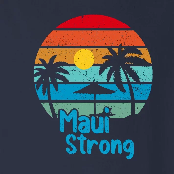 Pray For Maui Hawaii Strong Retro Gift Hawaii Relief Toddler Long Sleeve Shirt