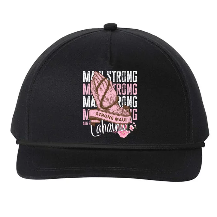 Pray For Maui Hawaii Strong Snapback Five-Panel Rope Hat