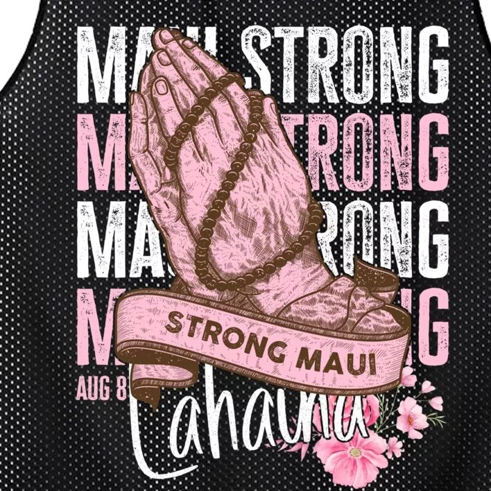 Pray For Maui Hawaii Strong Mesh Reversible Basketball Jersey Tank