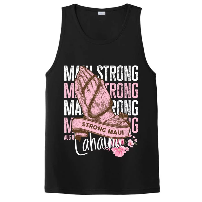 Pray For Maui Hawaii Strong Performance Tank