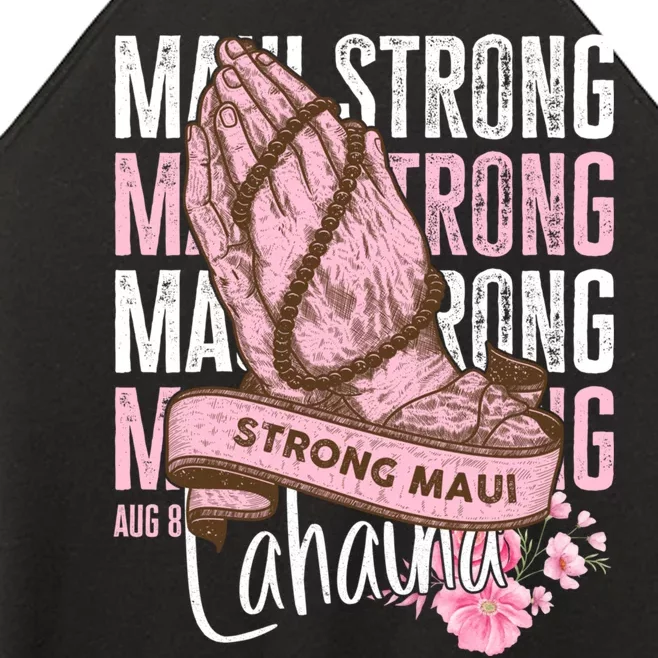 Pray For Maui Hawaii Strong Women’s Perfect Tri Rocker Tank