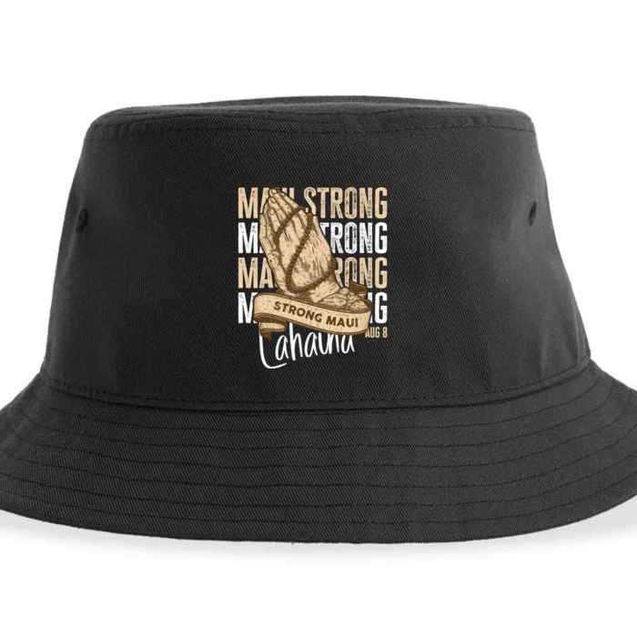 Pray For Maui Hawaii Strong Sustainable Bucket Hat