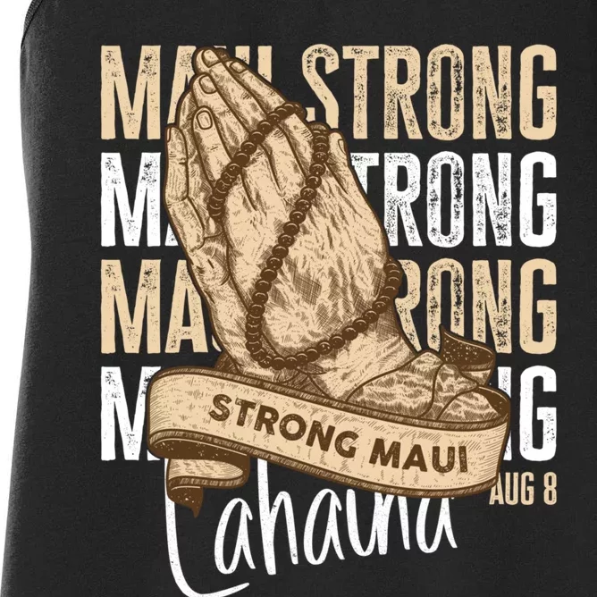 Pray For Maui Hawaii Strong Women's Racerback Tank