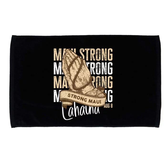 Pray For Maui Hawaii Strong Microfiber Hand Towel