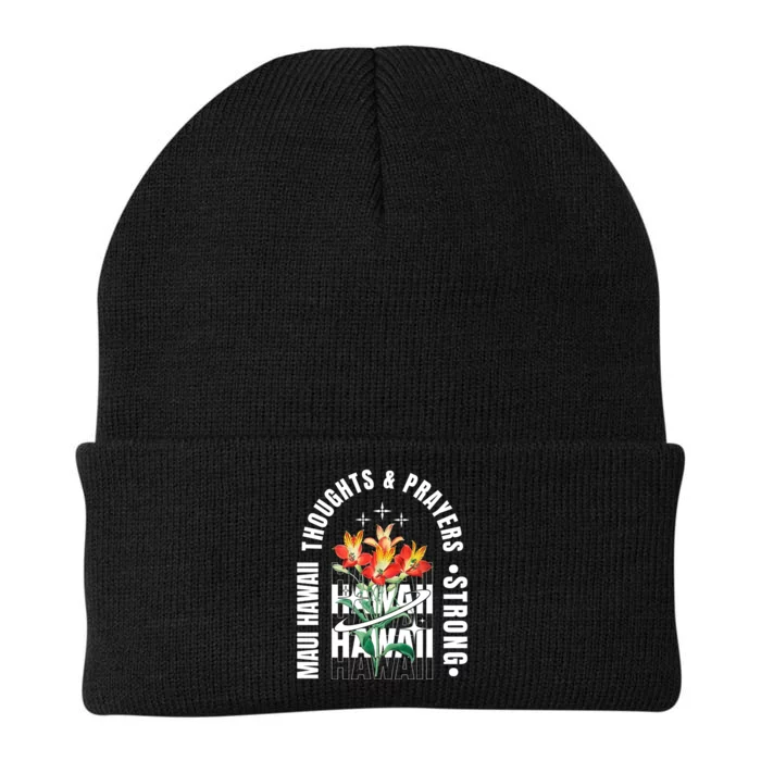 Pray For Maui Hawaii Strong Knit Cap Winter Beanie