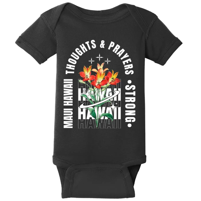 Pray For Maui Hawaii Strong Baby Bodysuit