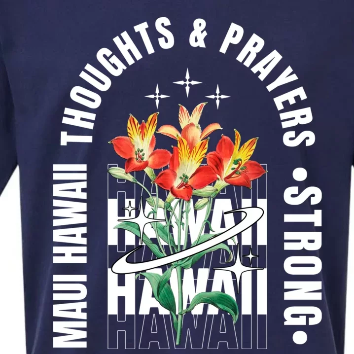 Pray For Maui Hawaii Strong Sueded Cloud Jersey T-Shirt