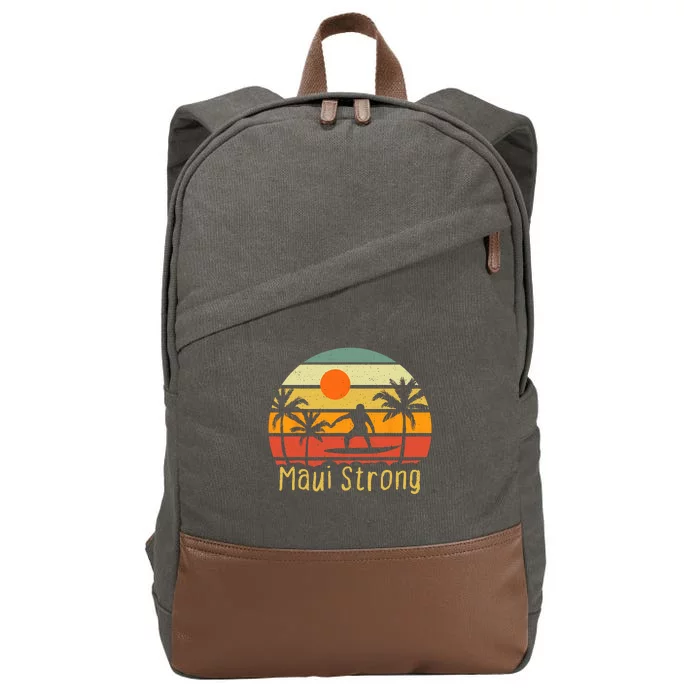 Pray For Maui Hawaii Strong Maui Cotton Canvas Backpack