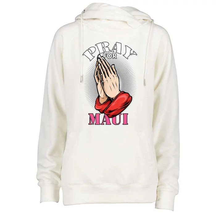 Pray For Maui Hawaii Strong Womens Funnel Neck Pullover Hood