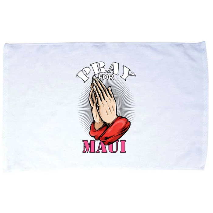 Pray For Maui Hawaii Strong Microfiber Hand Towel