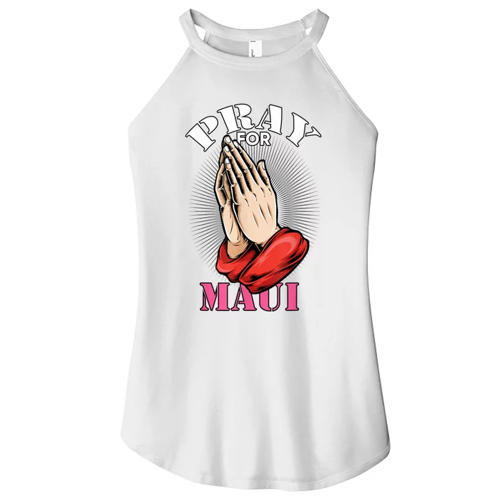 Pray For Maui Hawaii Strong Women’s Perfect Tri Rocker Tank