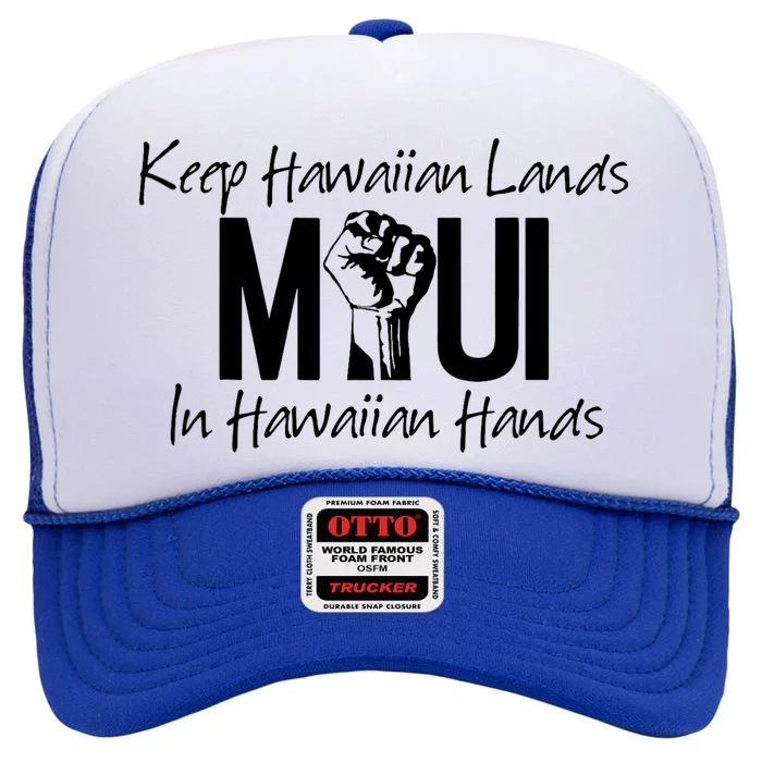 Pray For Maui Hawaii Strong High Crown Mesh Trucker Hat