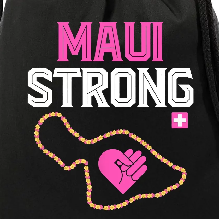 Pray For Maui Hawaii Strong Design Drawstring Bag