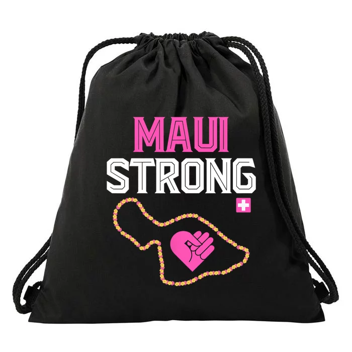 Pray For Maui Hawaii Strong Design Drawstring Bag