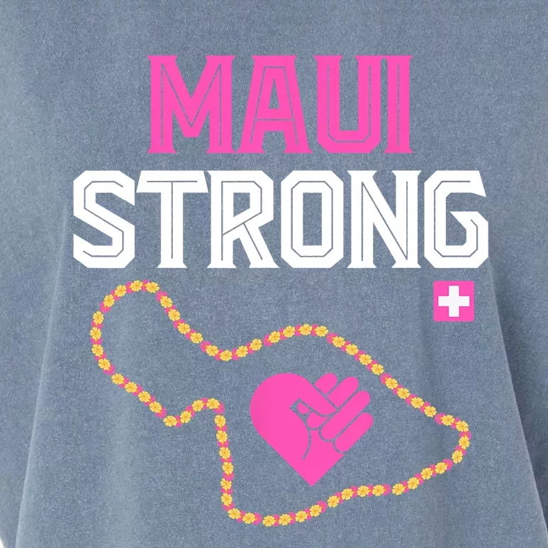 Pray For Maui Hawaii Strong Design Garment-Dyed Women's Muscle Tee