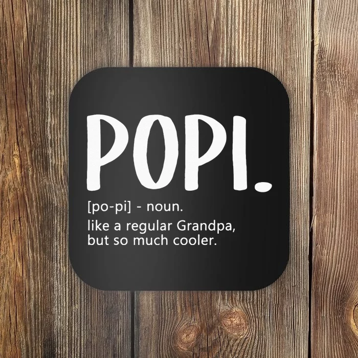 Popi For Men Fathers Day Idea Regular Grandpa Popi Coaster