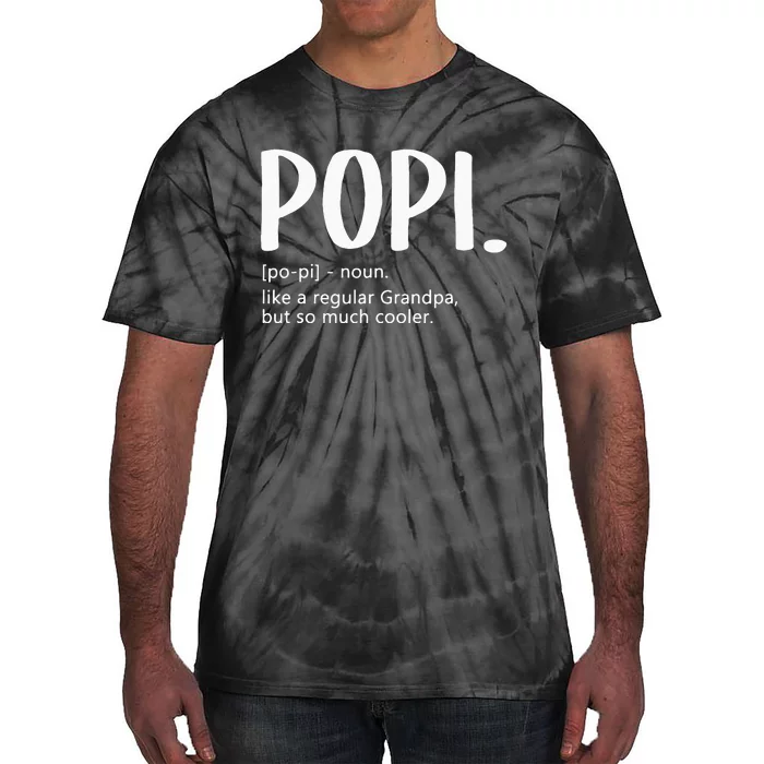 Popi For Men Fathers Day Idea Regular Grandpa Popi Tie-Dye T-Shirt