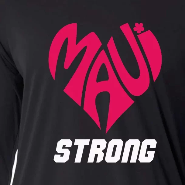 Pray For Maui Hawaii Strong Maui Wildfire Support Men Women Cooling Performance Long Sleeve Crew