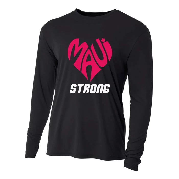 Pray For Maui Hawaii Strong Maui Wildfire Support Men Women Cooling Performance Long Sleeve Crew