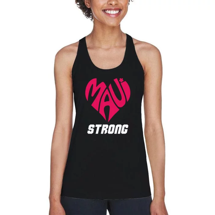 Pray For Maui Hawaii Strong Maui Wildfire Support Men Women Women's Racerback Tank