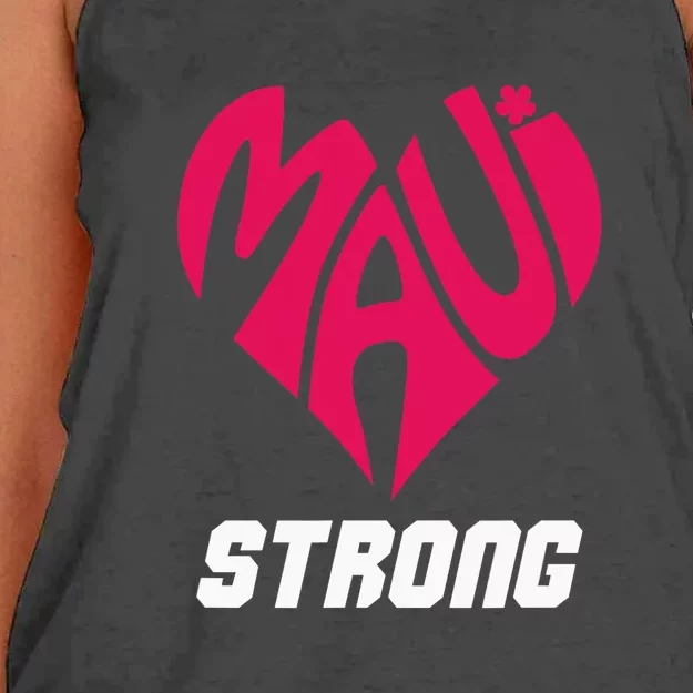 Pray For Maui Hawaii Strong Maui Wildfire Support Men Women Women's Knotted Racerback Tank