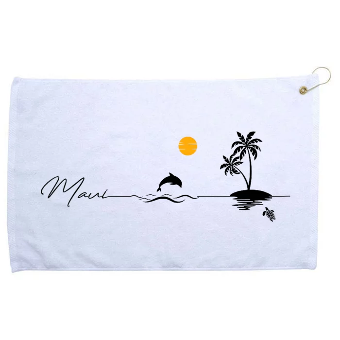 Pray For Maui Hawaii Strong Grommeted Golf Towel