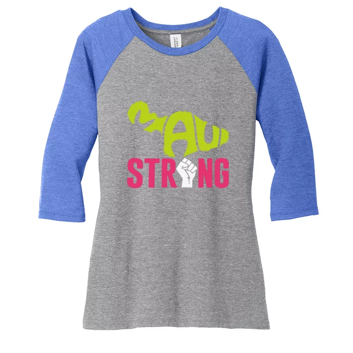 Pray For Maui Hawaii Beach Strong Gift Women's Tri-Blend 3/4-Sleeve Raglan Shirt