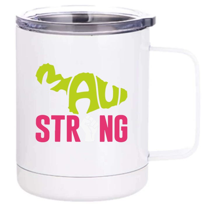 Pray For Maui Hawaii Beach Strong Gift Front & Back 12oz Stainless Steel Tumbler Cup