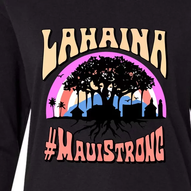 Pray For Maui Hawaii Lahaina Banyan Tree Gift Womens Cotton Relaxed Long Sleeve T-Shirt