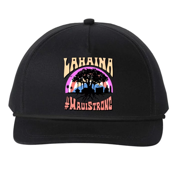 Pray For Maui Hawaii Lahaina Banyan Tree Gift Snapback Five-Panel Rope Hat