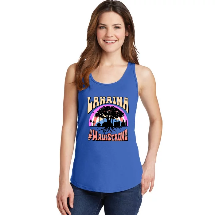 Pray For Maui Hawaii Lahaina Banyan Tree Gift Ladies Essential Tank