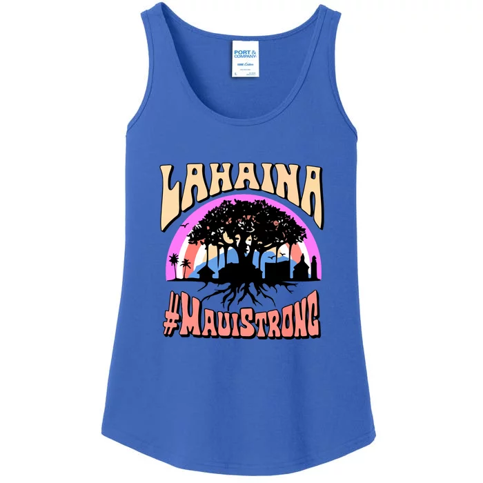 Pray For Maui Hawaii Lahaina Banyan Tree Gift Ladies Essential Tank