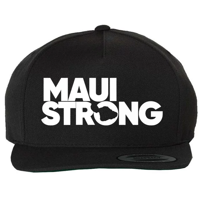 Pray For Maui Hawaii Strong I Stand With Maui Wool Snapback Cap