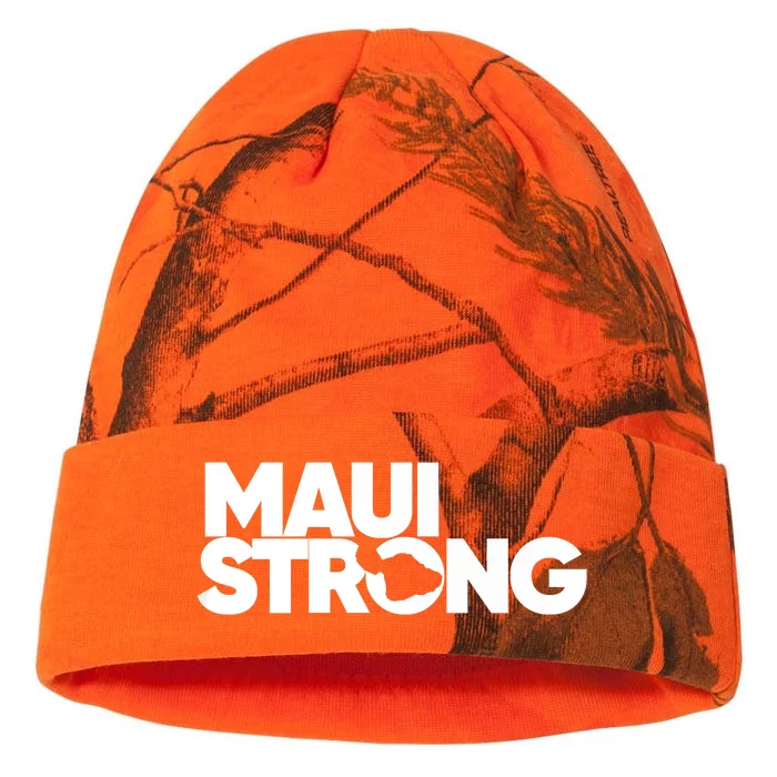 Pray For Maui Hawaii Strong I Stand With Maui Kati - 12in Camo Beanie