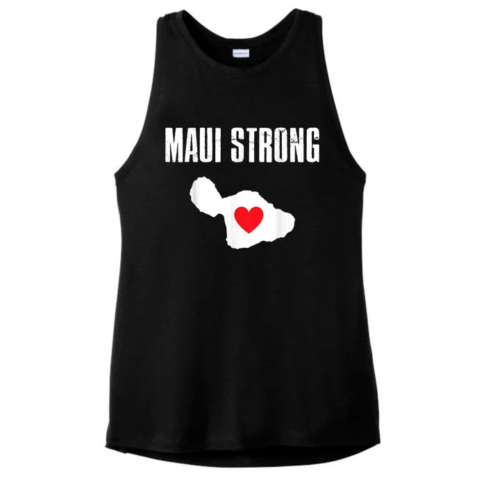 Pray For Maui Hawaii Strong Ladies Tri-Blend Wicking Tank