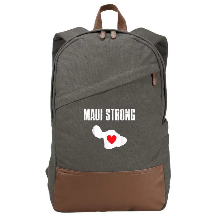 Pray For Maui Hawaii Strong Cotton Canvas Backpack