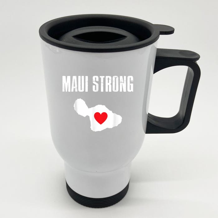 Pray For Maui Hawaii Strong Front & Back Stainless Steel Travel Mug