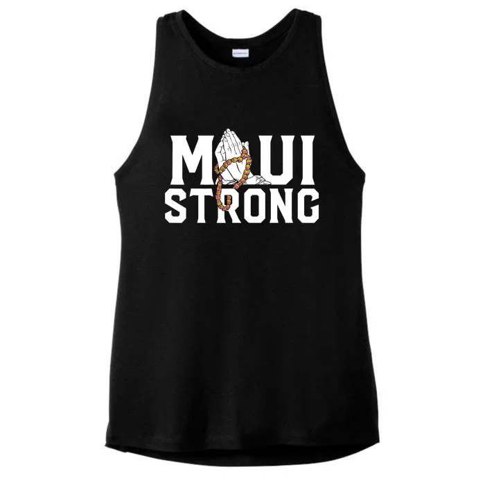 Pray For Maui Hawaii Maui Hawaii Strong Design Ladies Tri-Blend Wicking Tank