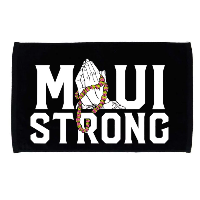 Pray For Maui Hawaii Maui Hawaii Strong Design Microfiber Hand Towel