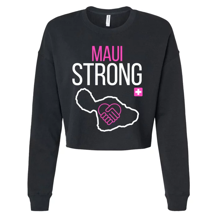 Pray For Maui Hawaii Support For Hawaii Fire Victims Cropped Pullover Crew